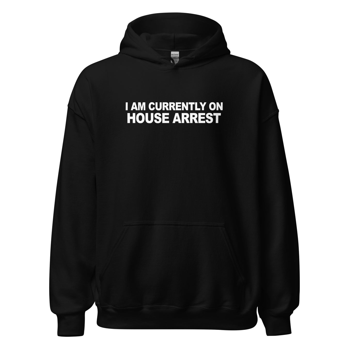 I Am Currently On House Arrest Simplistic Hoodie